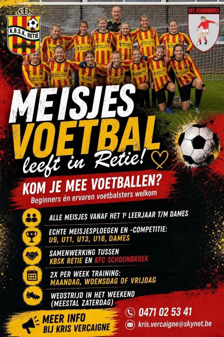 Meisjesvoetbal in Retie
